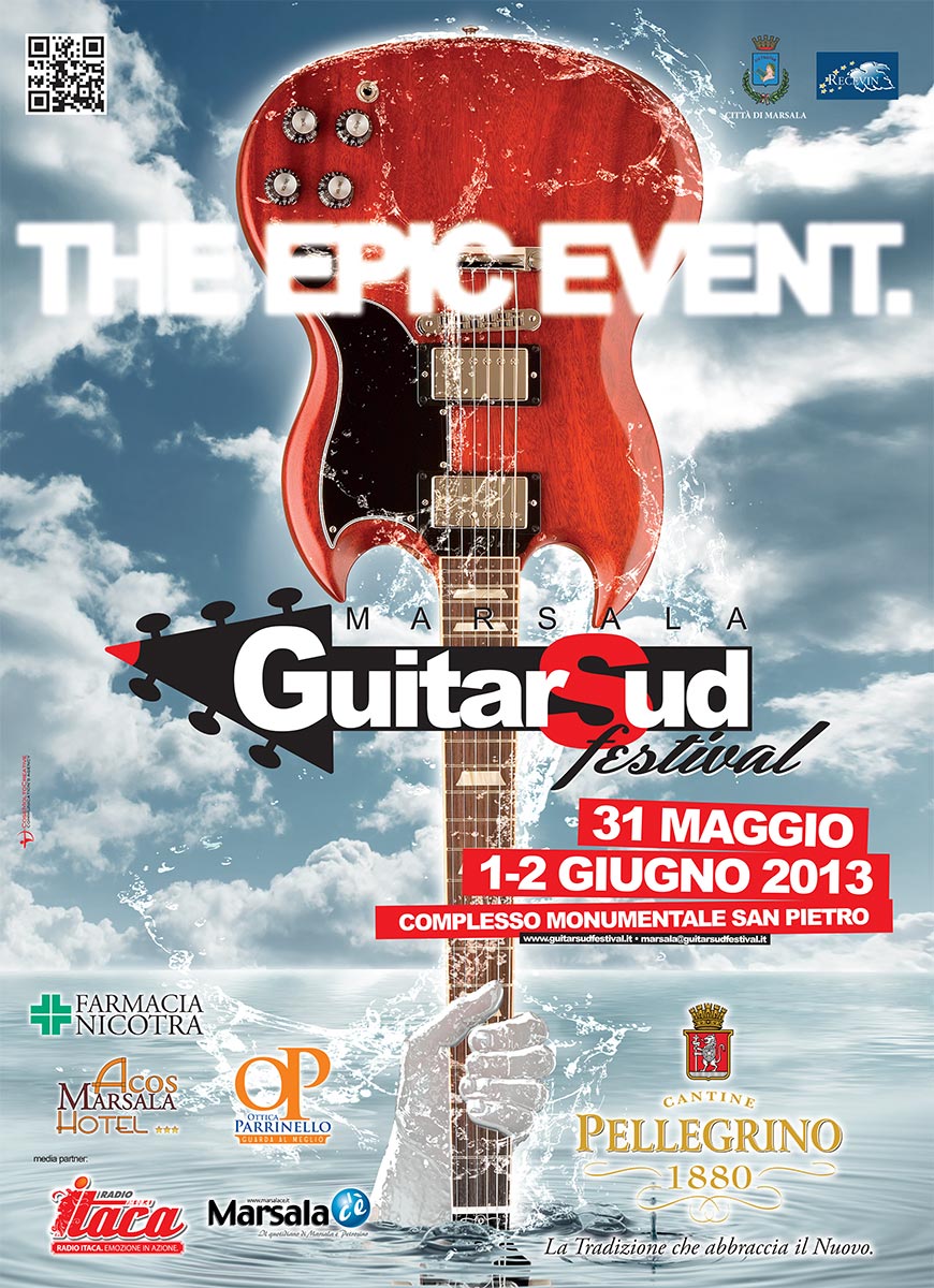 Guitar Sud Festival: Affissione Evento 100x140 Provincia di Trapani